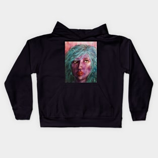 Angela (colorful portrait Kids Hoodie